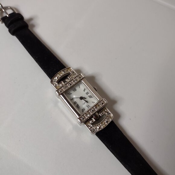 Black And Silver Tone Analog Roman Numeral Watch - Picture 5 of 14